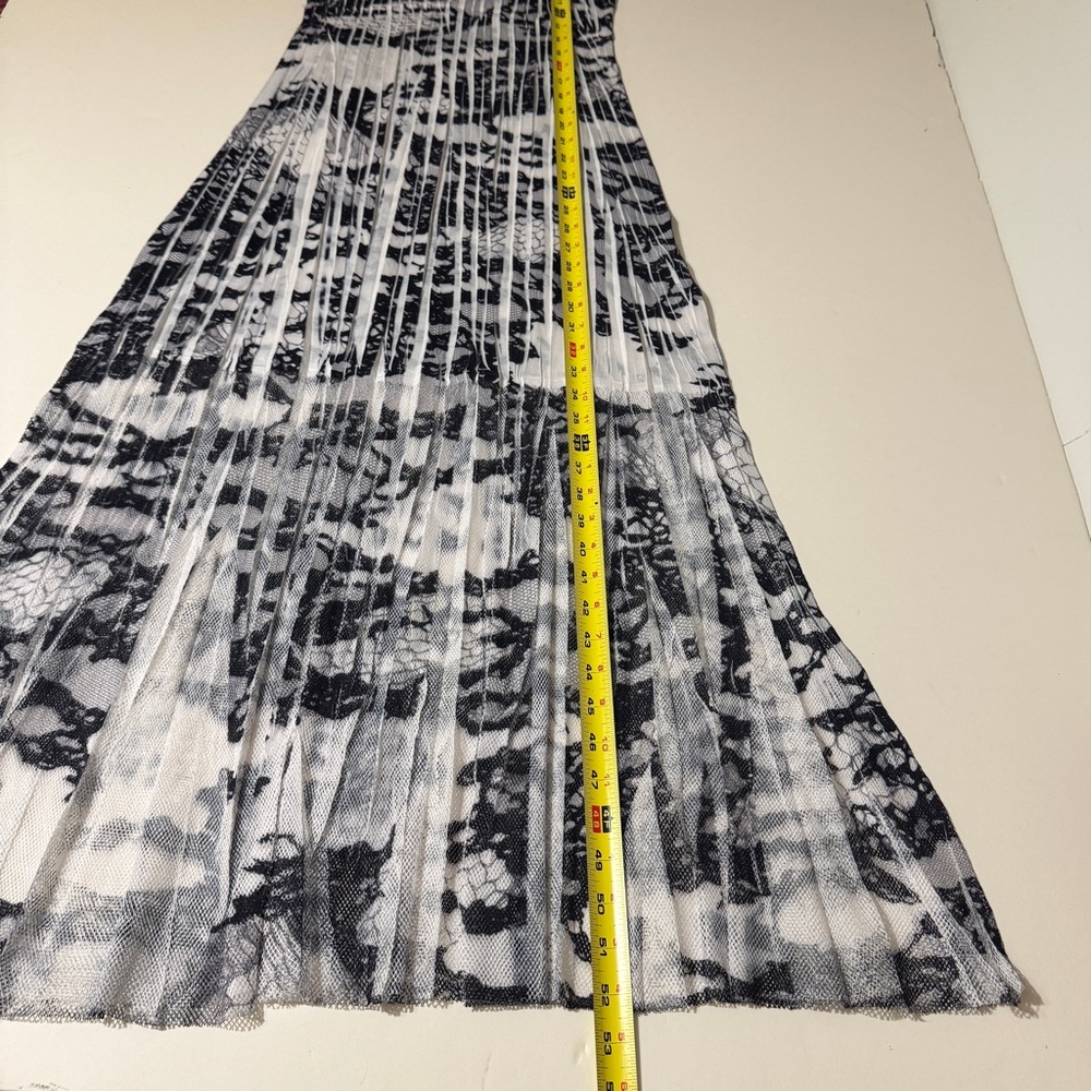 Komarov White Black Python Plisse Print Pleated M… - image 4